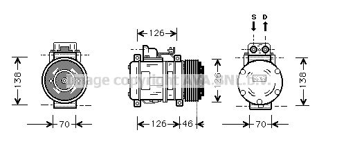 AVA QUALITY COOLING Компрессор, кондиционер MSK097